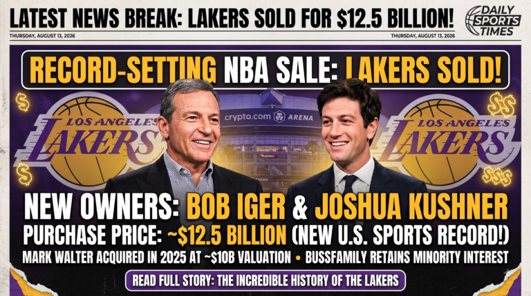 Los Angeles Lakers Sold for $12.5 Billion: New Owners, Purchase Price, and the Incredible History of the Lakers