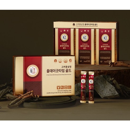 풍년보감 6년근 고려홍삼정 올데이굿타임 골드 30포 세트 + 쇼핑백, 300g, 3세트