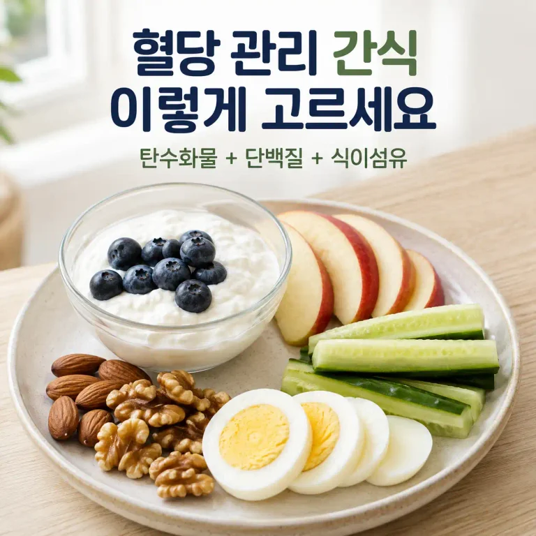 혈당 관리 간식 선택법｜‘무설탕’보다 먼저 확인할 5가지