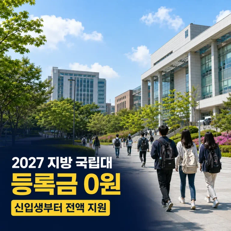 2027 지방 국립대 등록금 무료, 정말 0원일까? 대상·조건·제외 학과