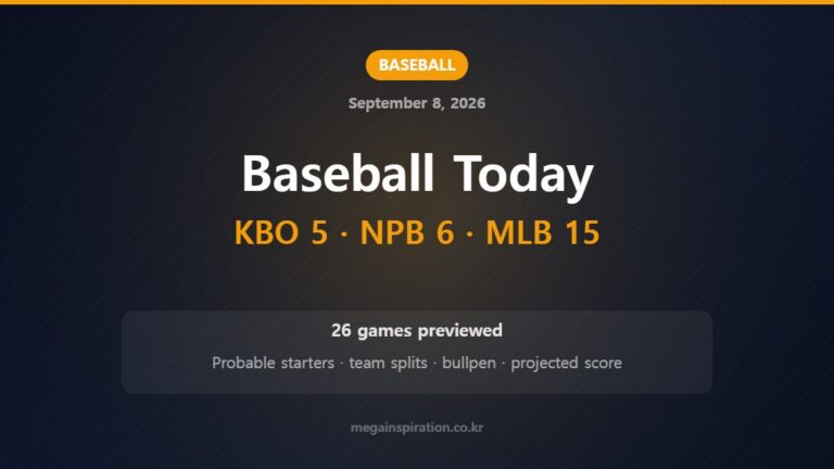 Baseball preview for September 8, 2026