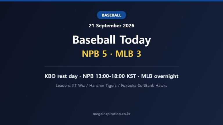Baseball analysis 21 September 2026