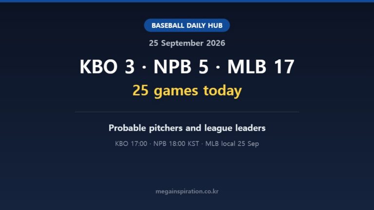 Baseball 25 September 2026