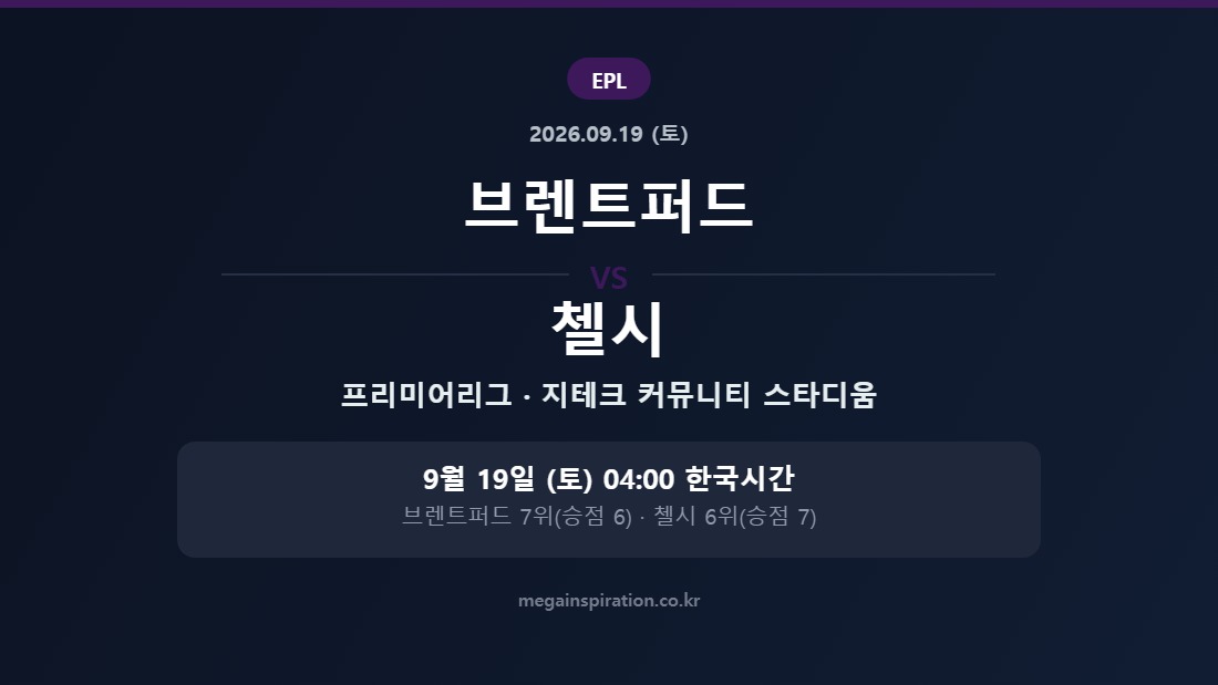 브렌트퍼드 vs 첼시 프리미어리그 분석