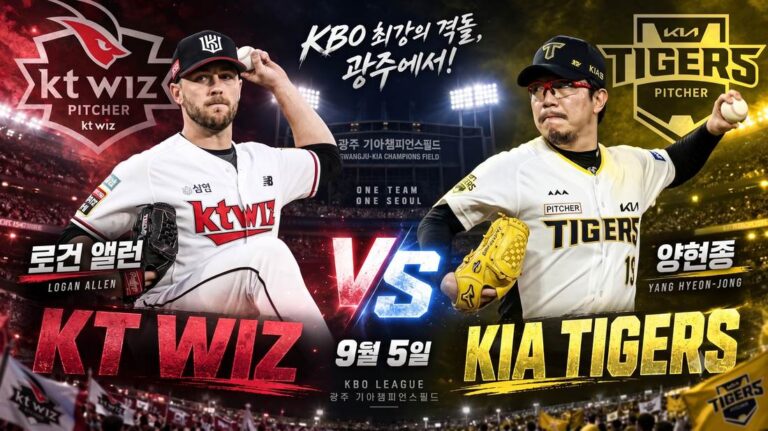 kt wiz vs KIA 타이거즈 분석 (9/5) | 로건 vs 양현종