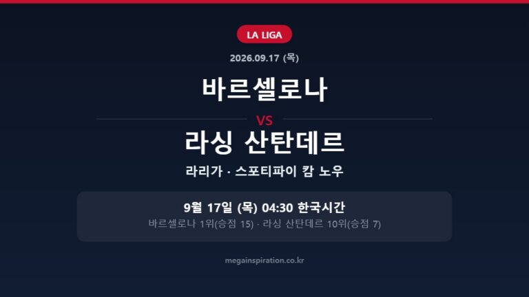 바르셀로나 vs 라싱 산탄데르 라리가 분석