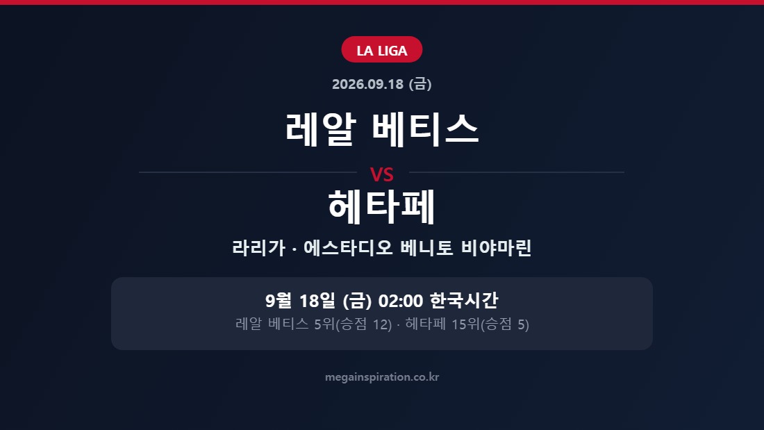 레알 베티스 vs 헤타페 라리가 분석