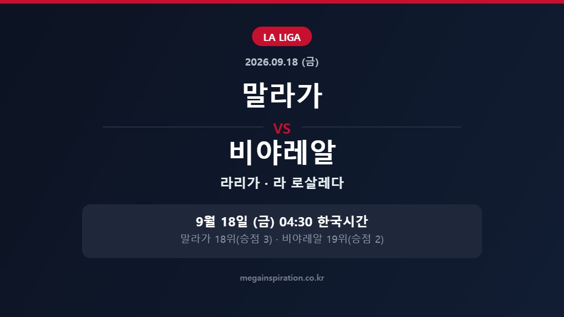 말라가 vs 비야레알 라리가 분석