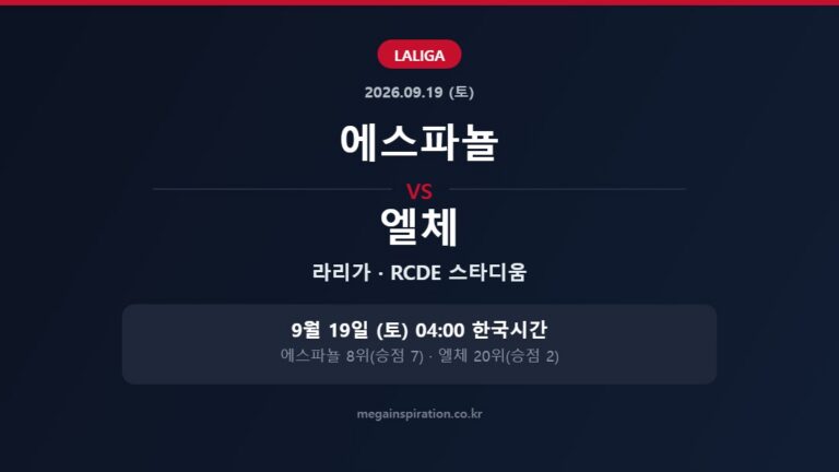 에스파뇰 vs 엘체 라리가 분석