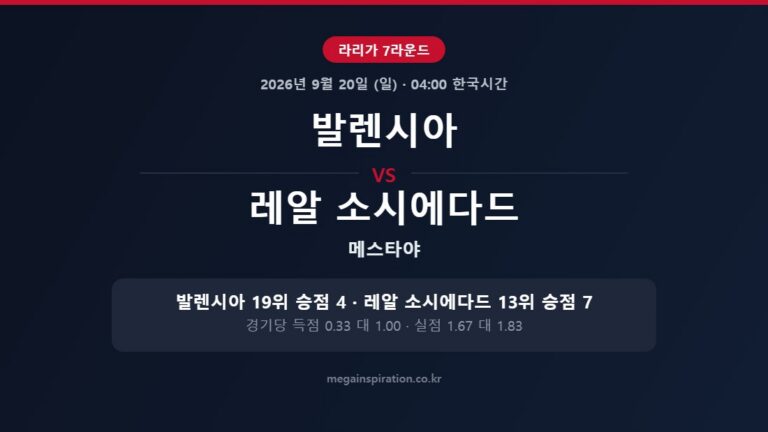 발렌시아 vs 레알 소시에다드 라리가 분석