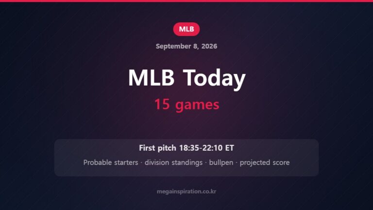 MLB preview for September 8, 2026