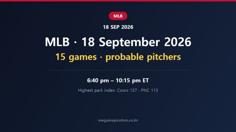 MLB analysis 18 September 2026