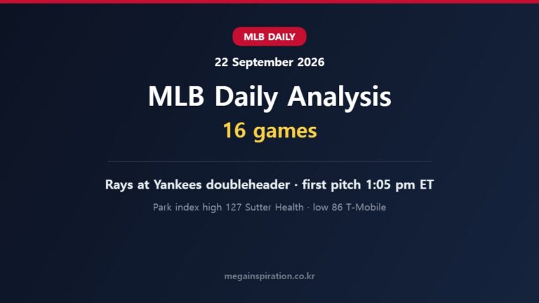 MLB analysis 22 September 2026