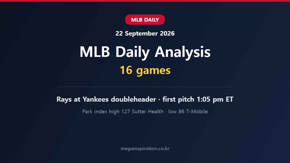 MLB analysis 22 September 2026