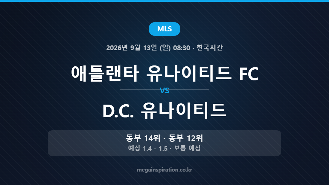 애틀랜타 유나이티드 FC vs D.C. 유나이티드 MLS 경기 분석