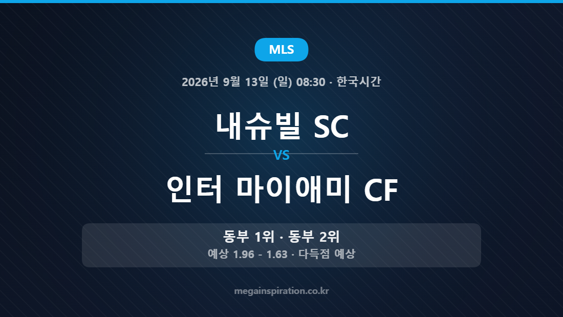 내슈빌 SC vs 인터 마이애미 CF MLS 경기 분석