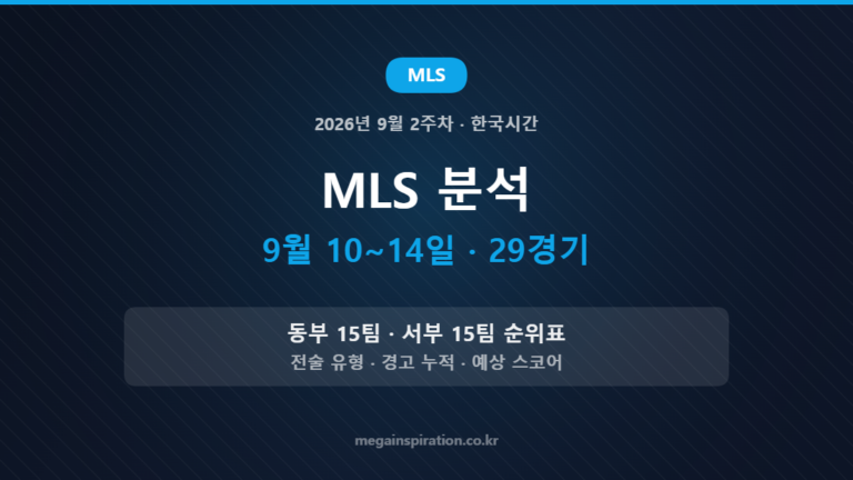 2026년 9월 2주차 MLS 분석