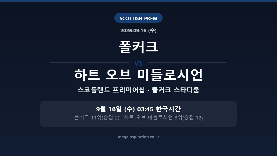 폴커크 vs 하트 오브 미들로시언 스코틀랜드 프리미어십 분석