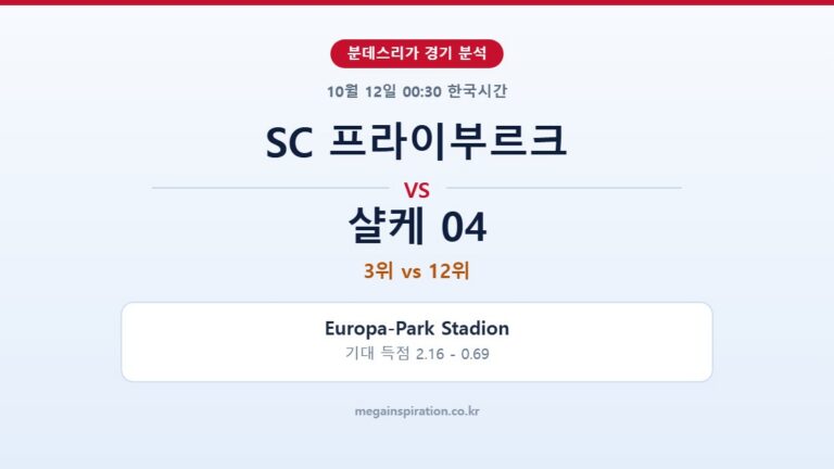SC 프라이부르크 vs 샬케 04 분데스리가 분석