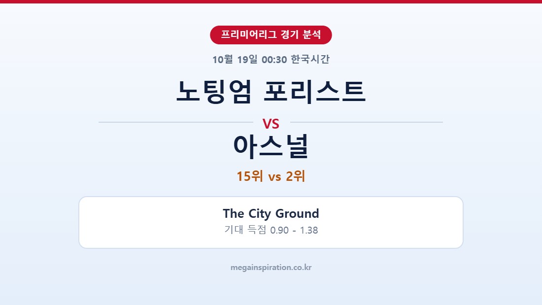 노팅엄 포리스트 vs 아스널 프리미어리그 분석