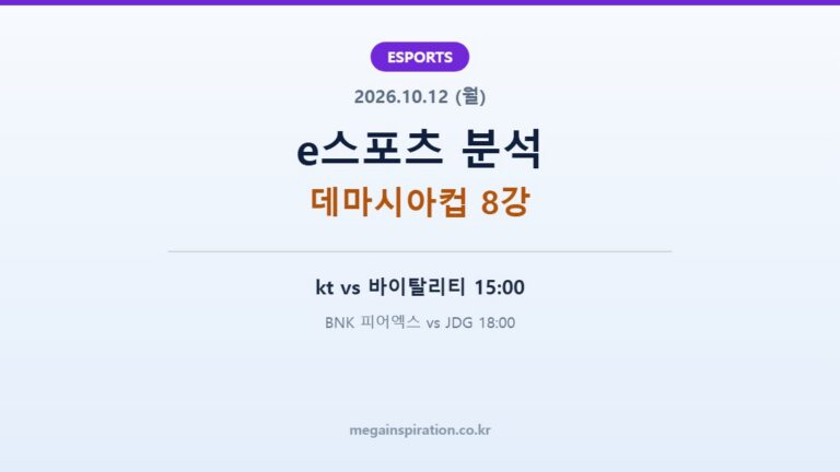 2026년 10월 12일 e스포츠 분석