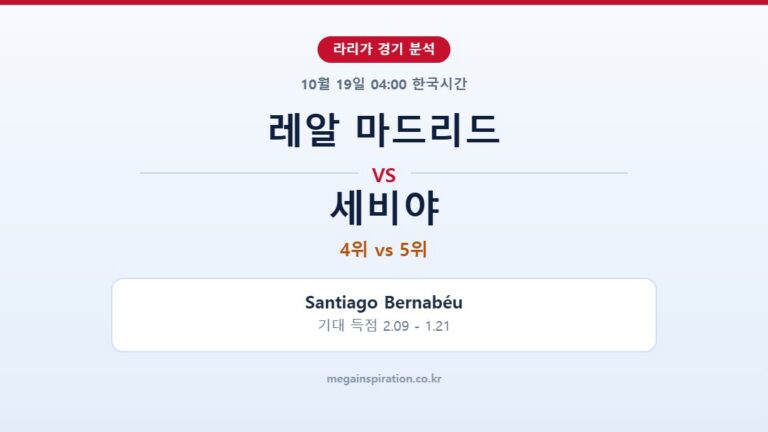 레알 마드리드 vs 세비야 라리가 분석