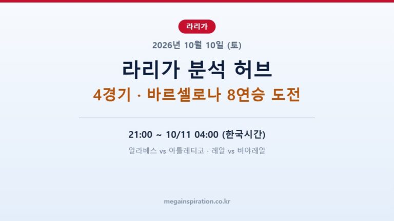 2026년 10월 10일 라리가 분석
