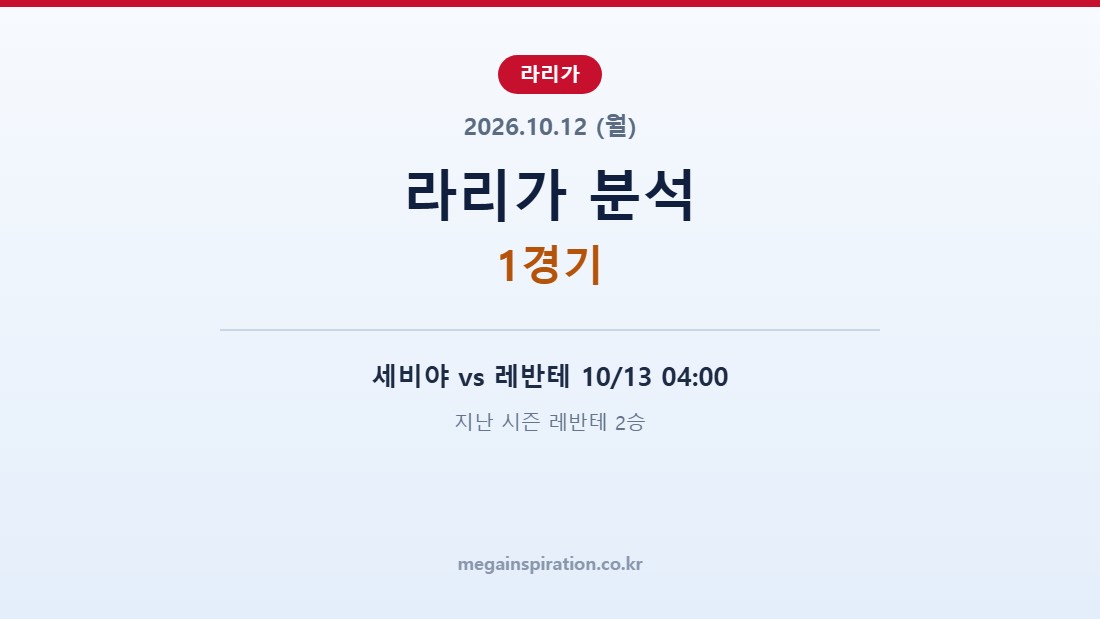 2026년 10월 12일 라리가 분석