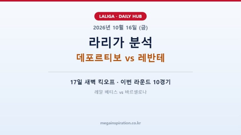 2026년 10월 16일 라리가 분석