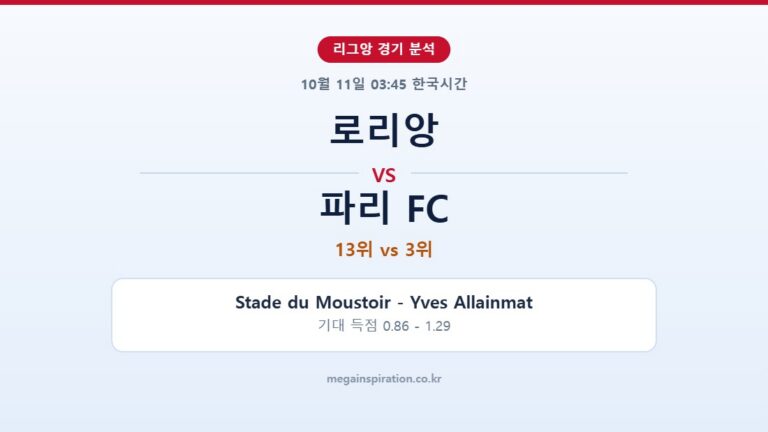 로리앙 vs 파리 FC 리그앙 분석