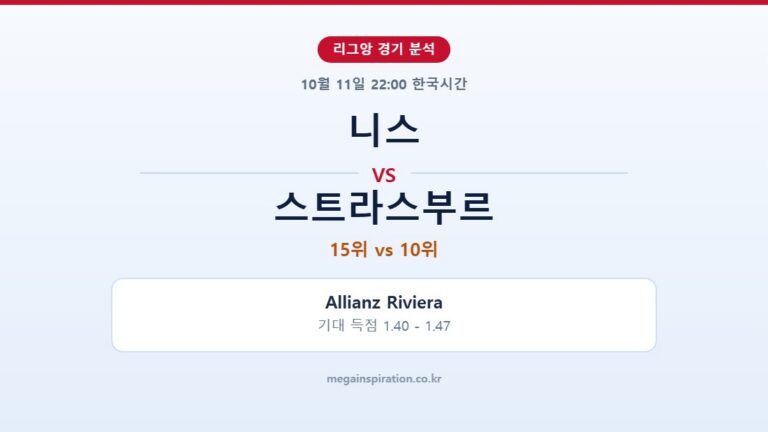 니스 vs 스트라스부르 리그앙 분석