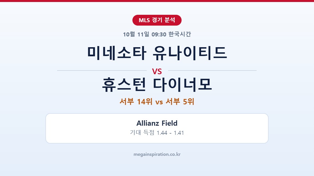 미네소타 유나이티드 vs 휴스턴 다이너모 MLS 분석