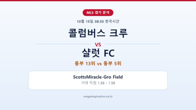 콜럼버스 크루 vs 샬럿 FC MLS 분석