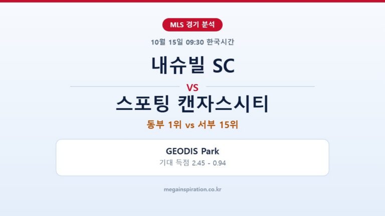 내슈빌 SC vs 스포팅 캔자스시티 MLS 분석