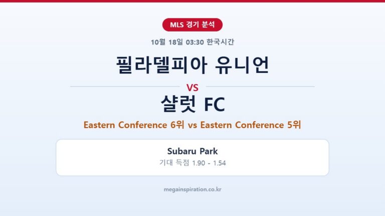 필라델피아 유니언 vs 샬럿 FC MLS 분석