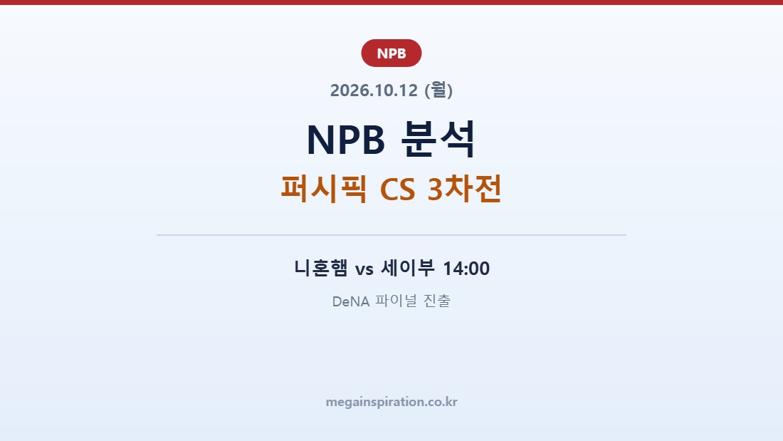 2026년 10월 12일 NPB 분석