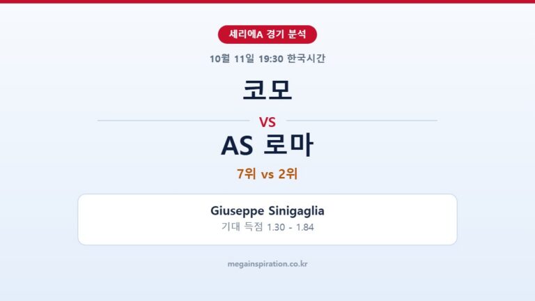 코모 vs AS 로마 세리에A 분석
