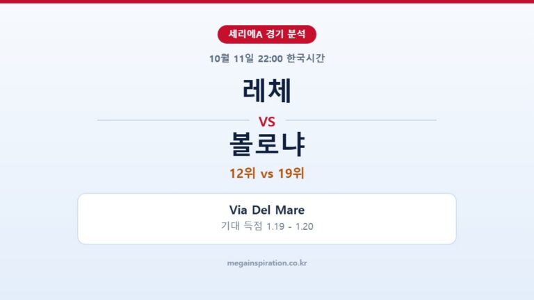 레체 vs 볼로냐 세리에A 분석