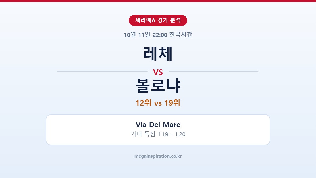 레체 vs 볼로냐 세리에A 분석