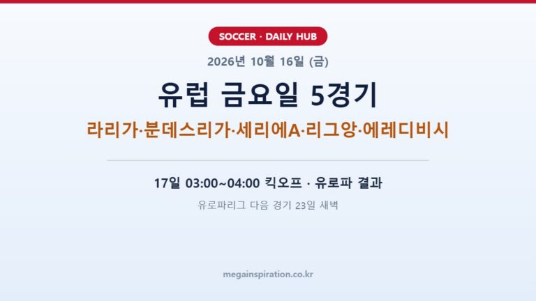 2026년 10월 16일 축구 분석
