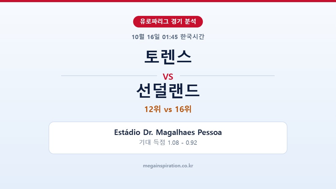 토렌스 vs 선덜랜드 유로파리그 분석
